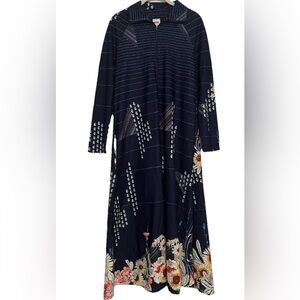 VTG Montgomery Ward Floral Muumuu House Dress Robe Womens S 70s Daisy Mrs. Roper